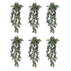 Pack of 6 x Hanging UV and Fire Resistant Artificial Angel Plant 76cm