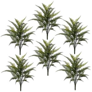 Pack of 6 x 78cm Fire Retardant Artificial Fern Foliage Branch