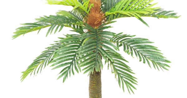 90cm (3ft) Deluxe Artificial Plant Two-Tone Palm Tree – Potted – Leaf ...