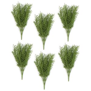 Pack of 6 x 40cm Fire Resistant Artificial Foliage Grass Stem