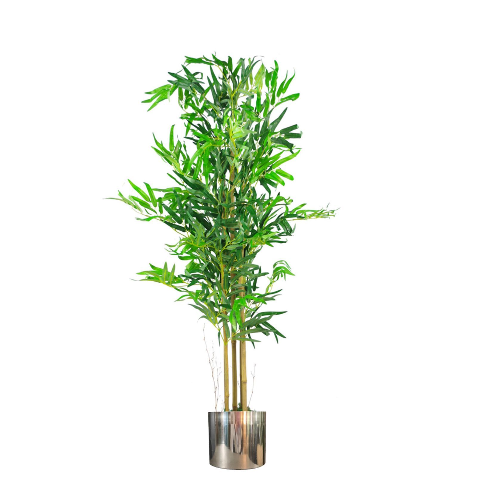 120cm (4ft) Natural Look Artificial Bamboo Plants Trees with Silver