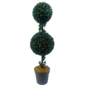 90cm Podocarpus Double Ball Topiary Tree Artificial