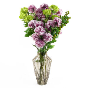 70cm Pink Carnation Display Glass Vase