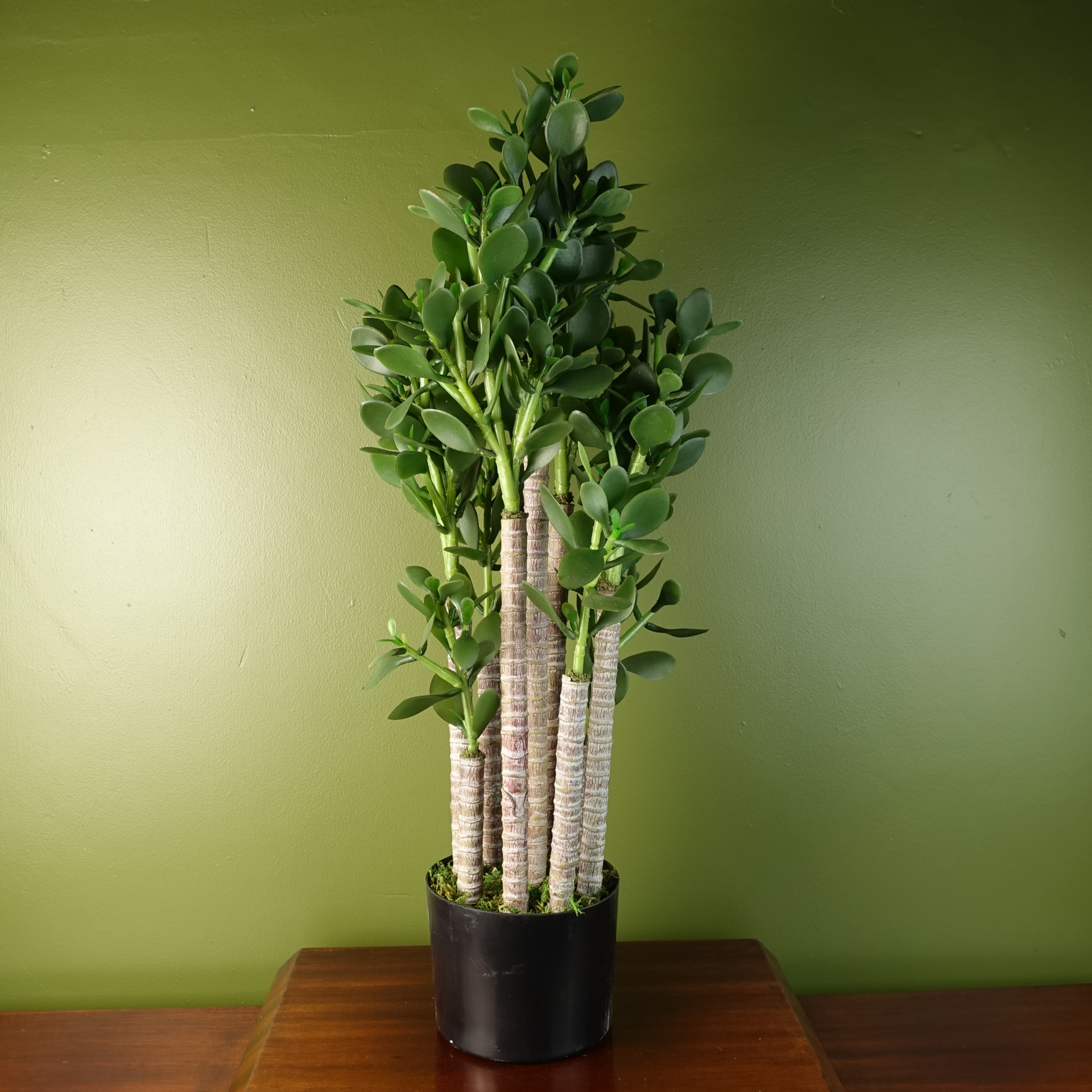 Artificial Deluxe 75cm Green Jade Plant Leaf Artificial Plants & Trees