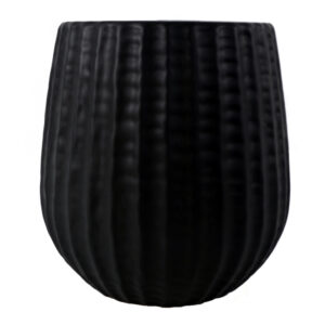 16cm Black Ceramic Planter