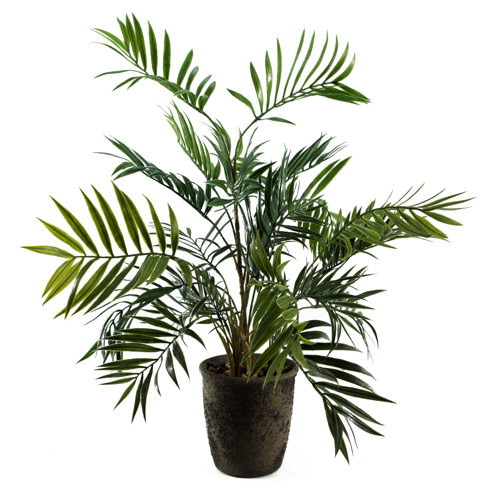 60cm Artificial Mini Palm in Decorative Planter Leaf Artificial