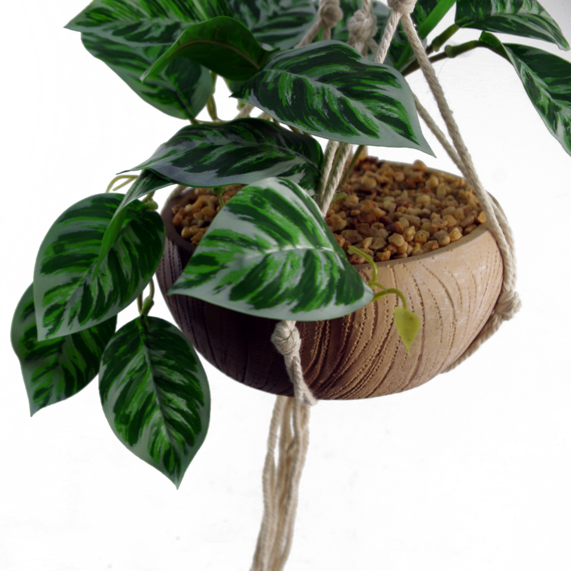 85cm Hanging Artificial Pothos Plant with Planter Leaf Artificial