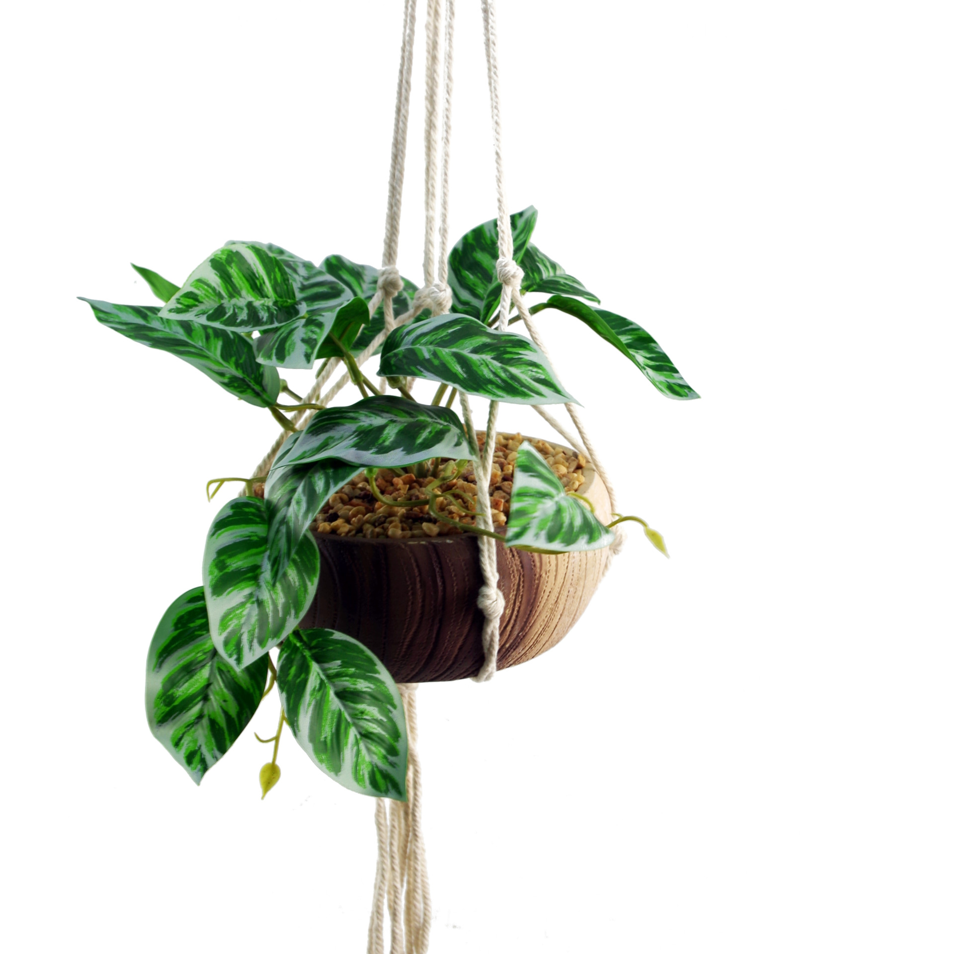 85cm Hanging Artificial Pothos Plant with Planter Leaf Artificial