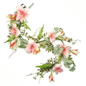 180cm Artificial Hanging Trailing Pink Lily Plant Garland