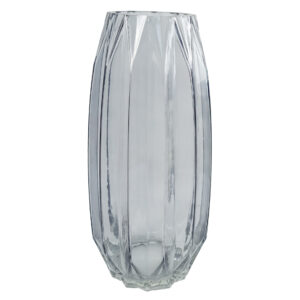 30cm Clear Contemporary Glass Vase