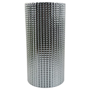 30cm Silver Dot Glass Vase