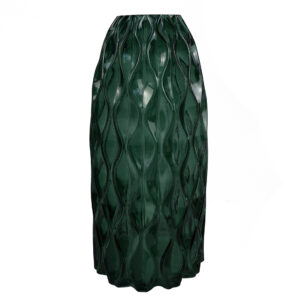 30cm Green Waves Glass Vase