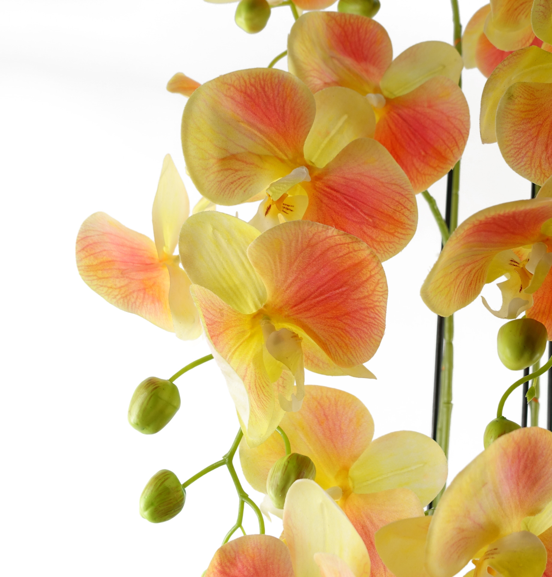 110cm Large Yellow Peach Orchid Plant Artifcial 41 REAL TOUCH