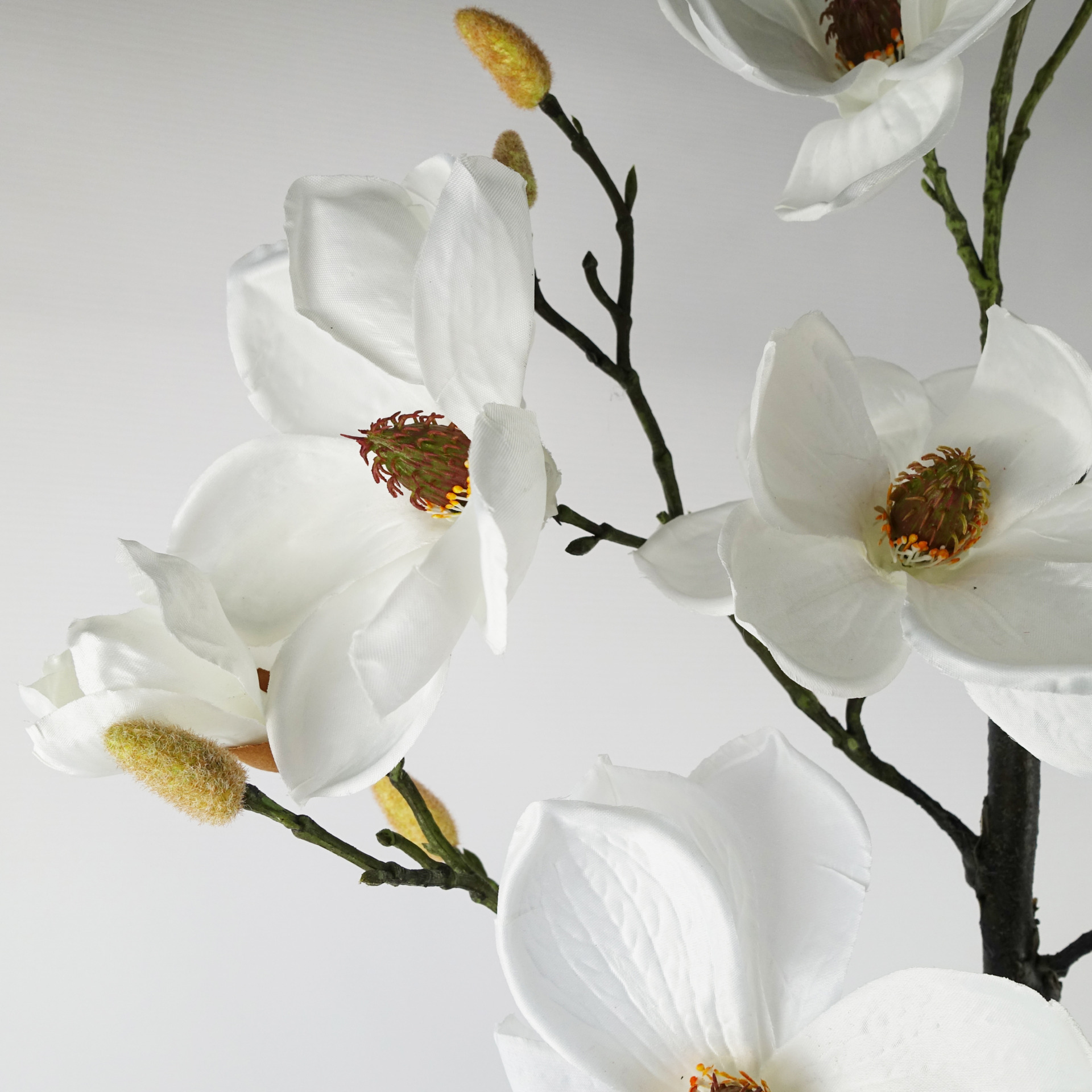 110cm Magnolia Artificial Tree White Potted Leaf Artificial Plants