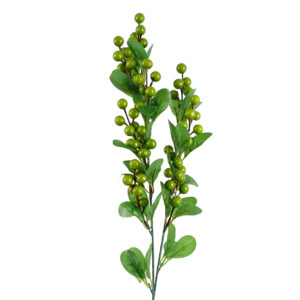 70cm Artificial Green Berry Spray