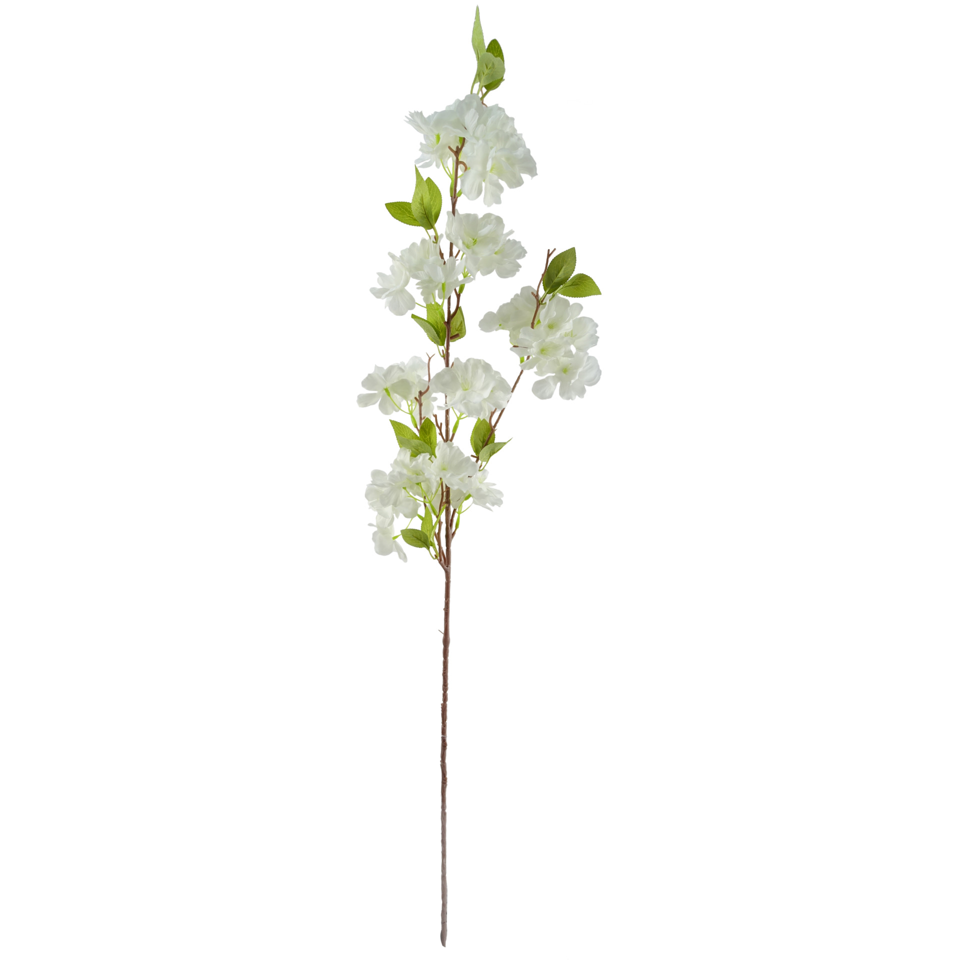 100cm White Artificial Blossom Stem Leaf Artificial Plants & Trees