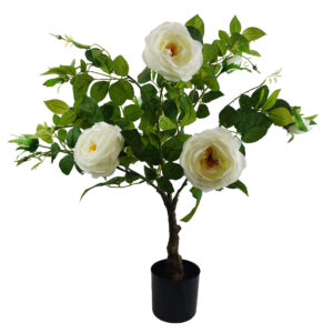 70cm White Camellia Rose Plant Artificial
