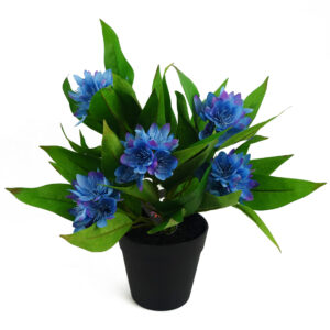18cm Artificial Freesia Plant Blue Flowering