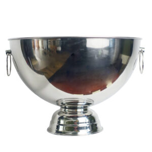 29cm XL Silver Champagne Bowl Metal Planter