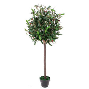 90cm Artificial Olive Bay Style Topiary Fruit Tree