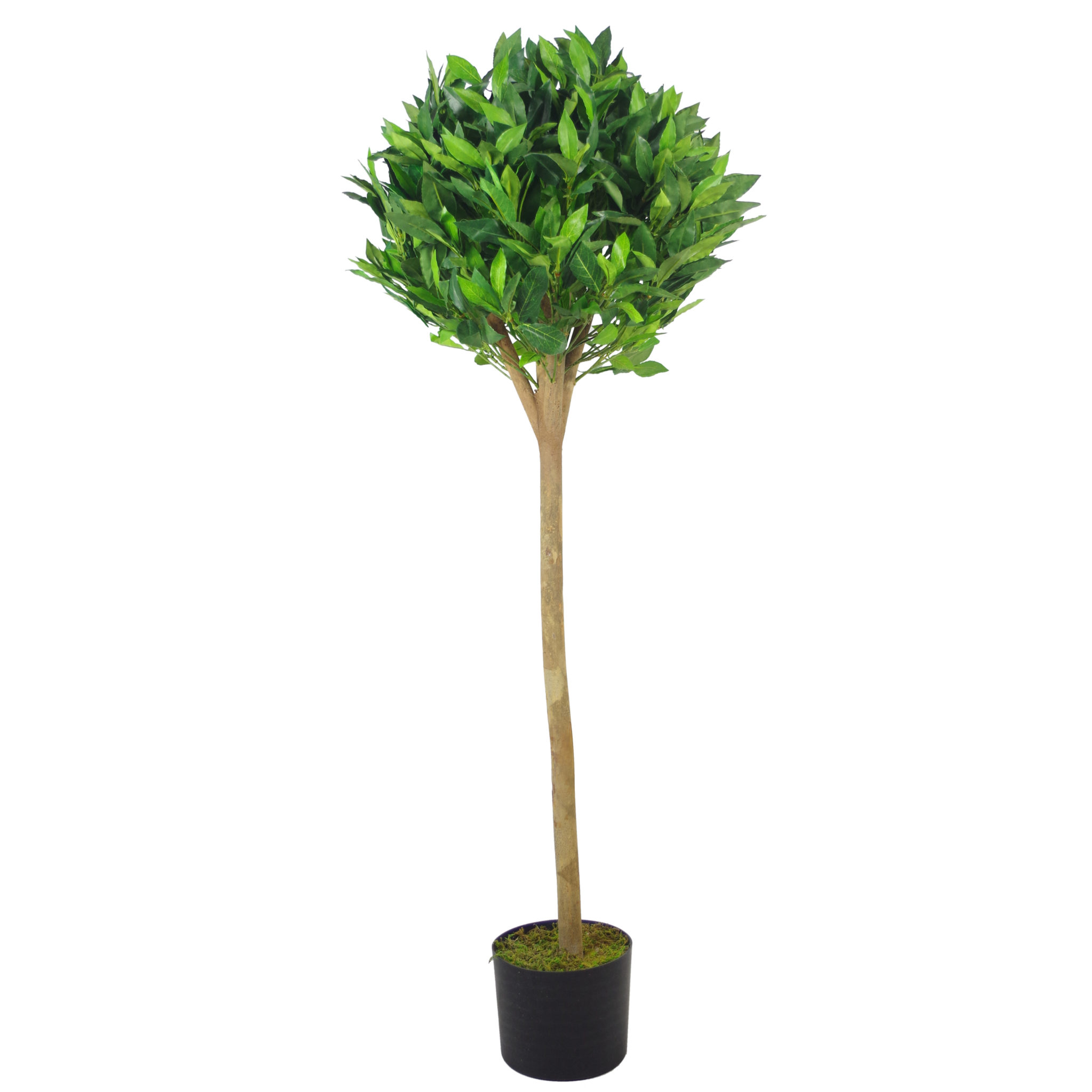 Deluxe Luxury Artificial Bay Leaf Laurel Tree Topiary Ball 120cm (4ft) Tall Leaf Artificial