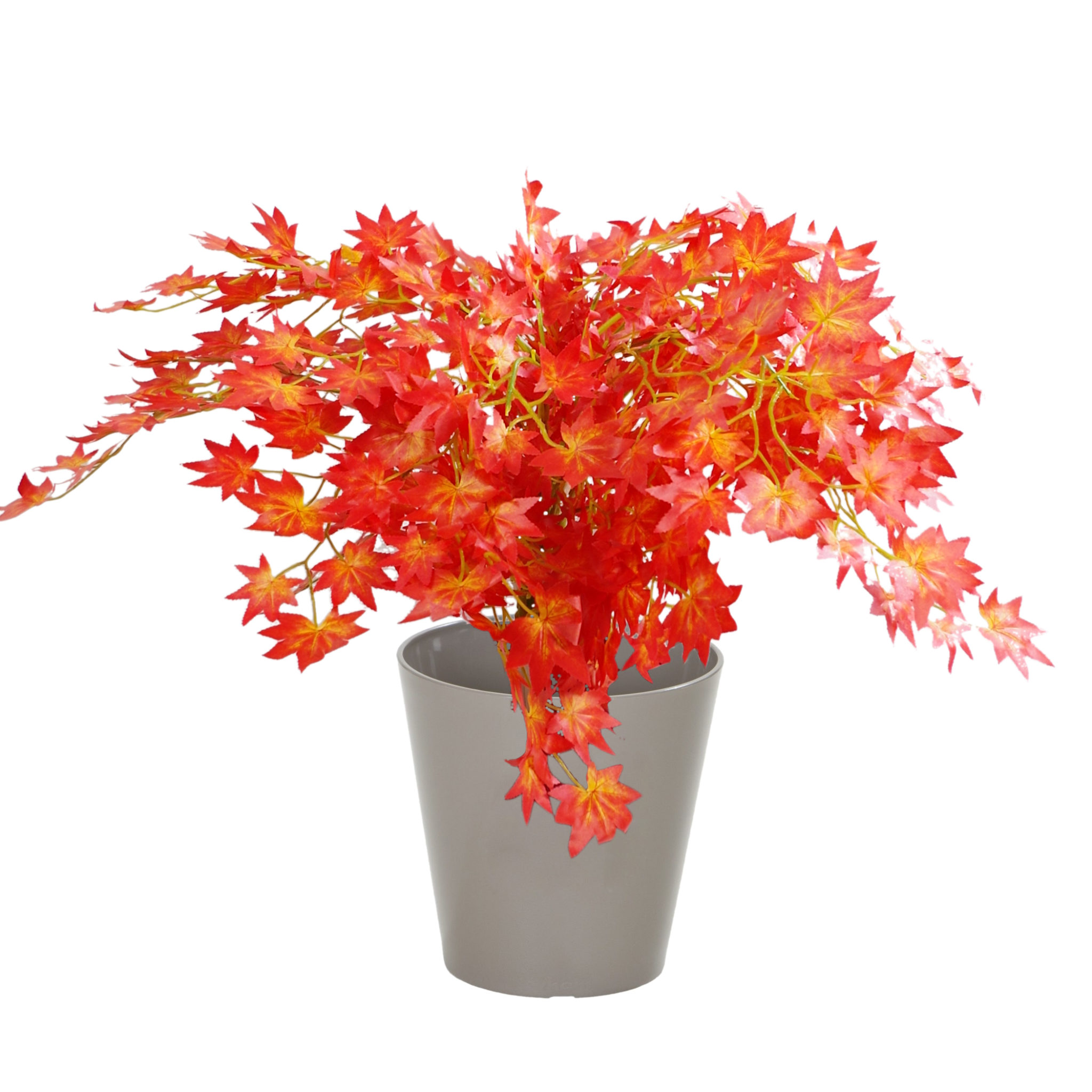 Artificial Plant Branches 6 x 65cm Red Acer Silk Bare Stem Leaf