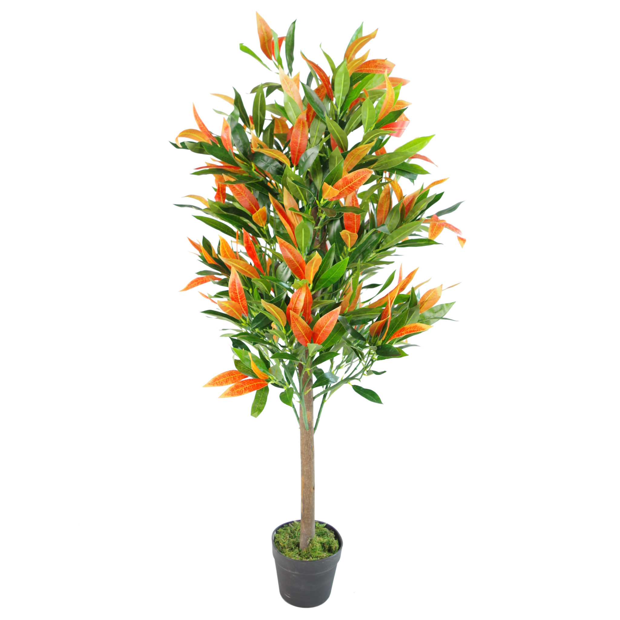 130cm Artificial Red & Green Ficus Tree Leaf Artificial Plants & Trees