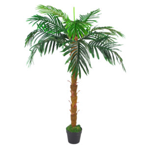 130cm Artificial Princess Palm Tree Natural Trunk – Leaf Artificial ...