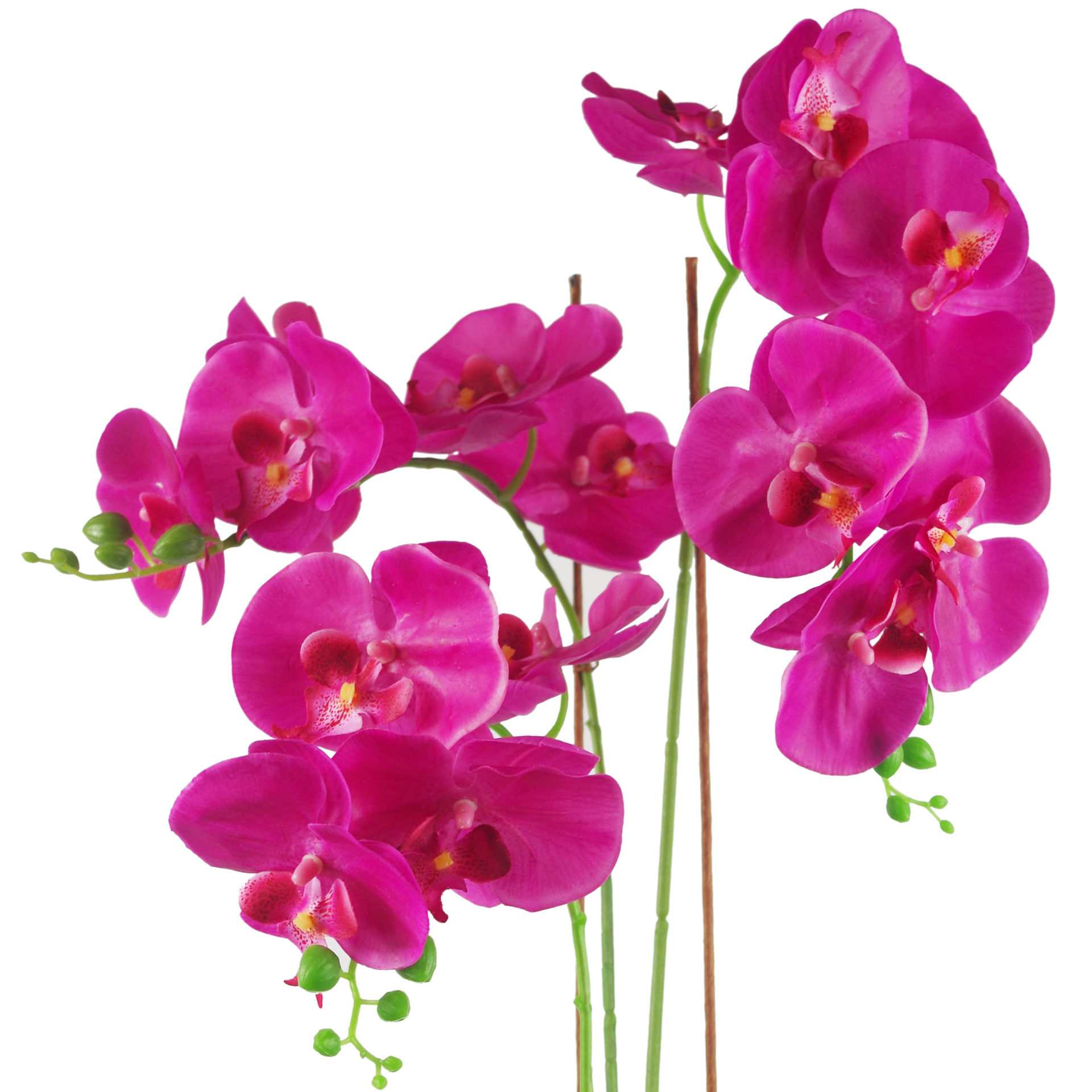 70cm Artificial Orchid Dark Pink | Leaf Artificial Plants