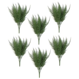 Pack of 6 x 35cm Fire Resistant Artificial Fern Stem